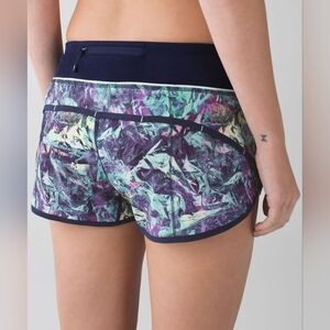 Lululemon Run Speed Short 4-way Stretch Iridescent Multi Size 4 *Read*